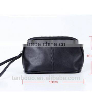 High-end fashion design genuine leather makeup bag