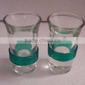 Green Band Shot Glass Set