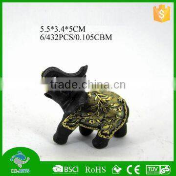 Fast delivery small indoor tabletop decoration resin gold elephant