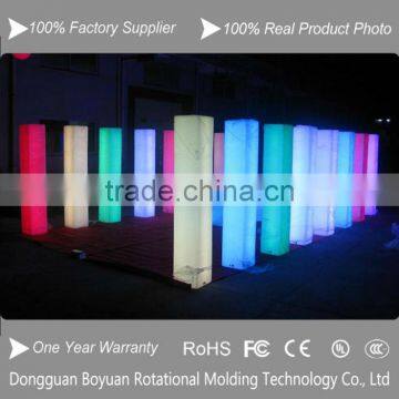 Inflatable totem with LED lights blower for advertising display, white column with light