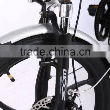 CE 36V 250W Foldable Electric Bicycle 20inch Folding Electric Bike With One-piece Aluminum Alloy Wheel photo-5