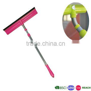 rubber floor cleaning squeegee with handle, window cleaning sponge