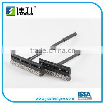 Plastic squeegee with solid plastic handle