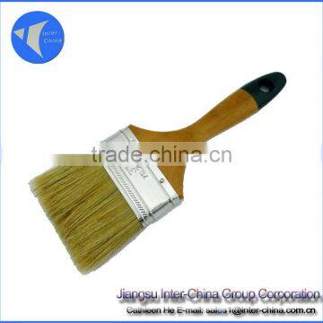 paint brush with wooden handle, varnished, painting brush,flat brush,bristle,