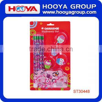 Hot Wholesales 12pcs Stationery Set Include 8pcs Pencil and Eraser for School Promotion photo-3