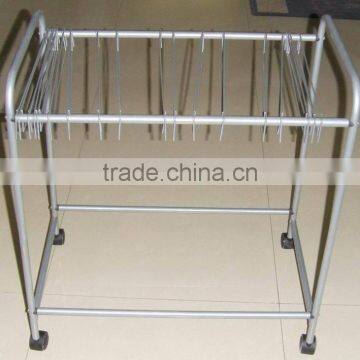 Rollin Pants Trolley/18 Pants Closet Rolling Trolley Hanger Slacks Organizer Rack With Hangers photo-3