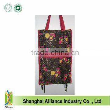 Cheap Promotional Foldable Shopping Bag with Wheels