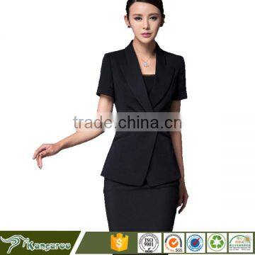 65% Polyester 35% Viscose Fabric Business Office Uniform Designs For Fat Women