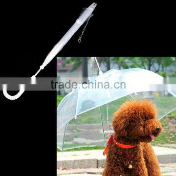 1Pcs Cute Fashion Attractive Comfortable Transparent PVC Dog Puppy Pet Umbrella for Outdoor Rain Travel Hiking Pet Supplies