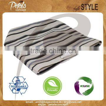 Jute Beach Bag With Multicolor Stripe Print for Fashion photo-6