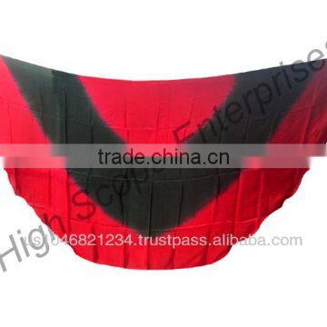 Belly Dance Pure Silk Veils Half Circle Two Colors Gradient