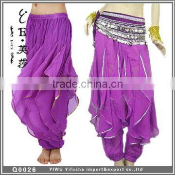 Hot! Deep Purple Wholesale Belly Dancing Women Chiffon Harem Pants