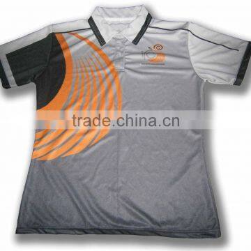 Polo Shirt Sublimation Printed 100% Polyester Dri Fit Ladies Cut