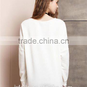 European Style Fashion Print Custom Letters Long Sleeve Fleece Joker Contracted Comfortable Hoodie Top for Women photo-5