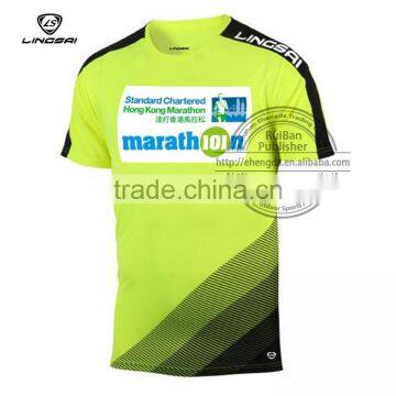 2017 New Custom T-shirts Marathon Sport T shirts 100% Polyester Running T shirt D17