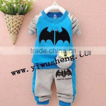 Wholesale green winter bat clothes set for children