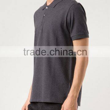 Plain Grey Cotton Pique Polo Shirt for Worker on Sale photo-2