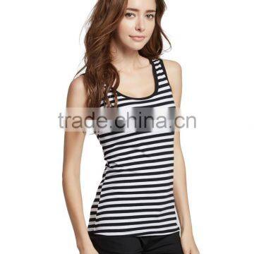 Classic Stripe Plain Women Tank Top photo-3