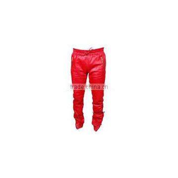 Red Mens Jogging SweatPants lambskin