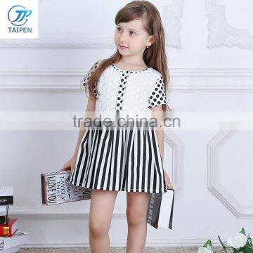 Summer New Fancy White & Black Polka Dot Frock Child Dress Baby Girls Dresses For 2-6 Years photo-2