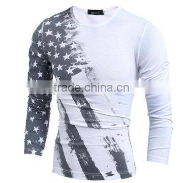 Casual Men Long Sleeve Printed Tshit photo-3