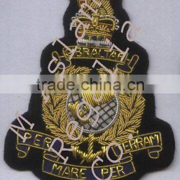 Hand Embroidery Royal Marines Badge / Blazer Badge