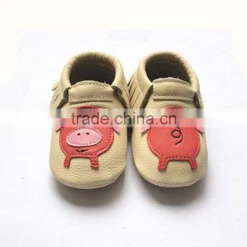 Rubber Soled Tassels Baby Moccasin 100% Leather Toddler Shoes Made in China photo-2