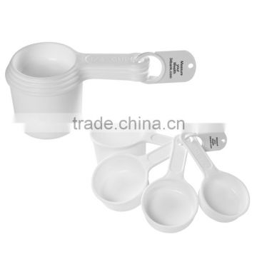 Set OF Four Measuring Cups - 1/4 cup, 1/3 cup, 1/2 cup, 1 cup, measuring scales molded on handles and comes with your logo