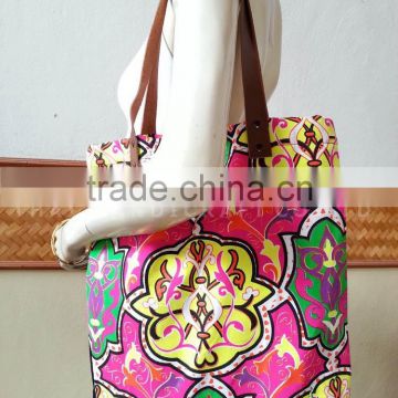 Cotton canvas screen printed tote bag.