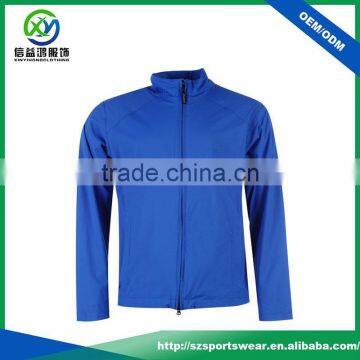 2017 New design water and windproof with 2 zip blue sport jacket