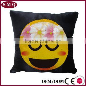 Custom Emoji Embroideried Sequin Cushion Cover photo-6
