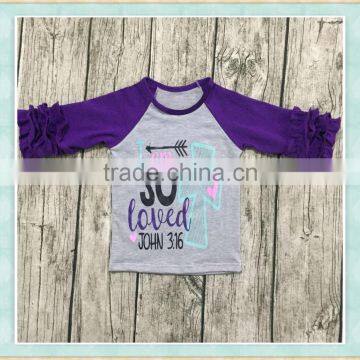 wholesale baby clothes girls Valentine's day T-shirt the new fashion