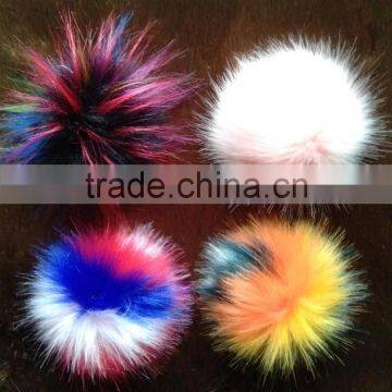 Top Quality Raccoon Fur Pom Pom for Hat/garment/key Chain photo-3