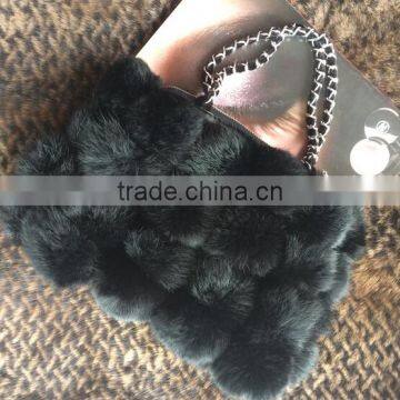 2016 New Design Rabbit Fur Pom Pom Bag/Wholesale And Retail/Fast Shipping/Super Quality photo-2