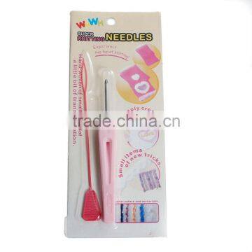 Stainless Steel Crochet Hook With Plastic Pink Handle 13.5cm x 1.8cm 15.6cm x 1.8cm, 1 Set photo-3
