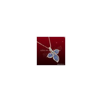 Sell Sterling Silver Pendant with High Quality Color CZ Stone