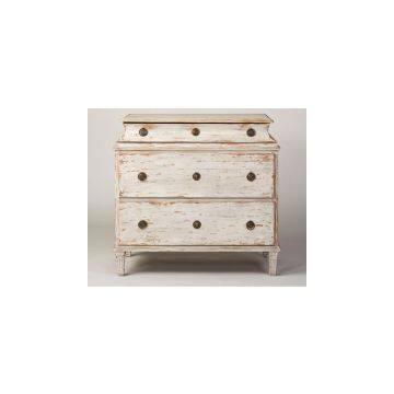 Shabby Chic Rectangular Sweddish Chest Drawer with 3  Drawers
