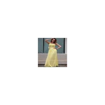 one shoulder yellow ruffle arabic dresses evening