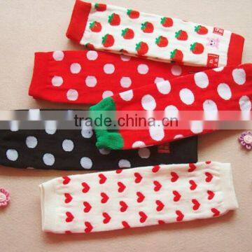 Wholesale Rainbow Striped Print Children Posh Kids Knitted Leg Warmer Cotton Baby Leg Warmer photo-3