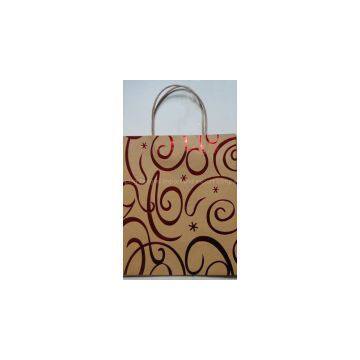 brown kraft paper bag with hotstamp