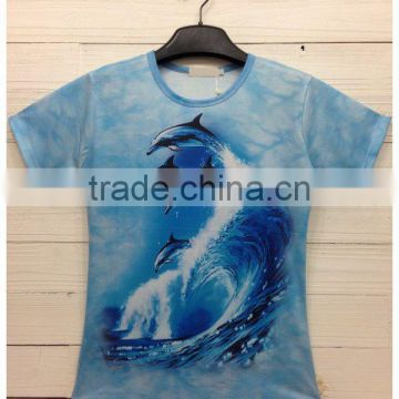 Customized Wholesale unisex short sleeve sublimation 3d full printing t shirt