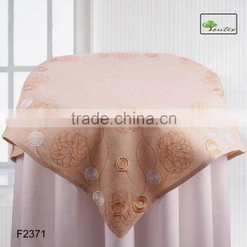 cross embroidery linen tablecloth