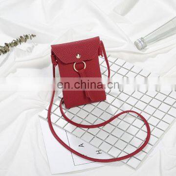 2017 New Handbag Embossed Ring Tassel Bag Shoulder Bag For Mobile Phone photo-3