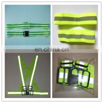 Hot Sale High Visibility Reflective Arm&Waist Belt Set Promotion Gift Custom Safety Elastic Band For Running/Walking