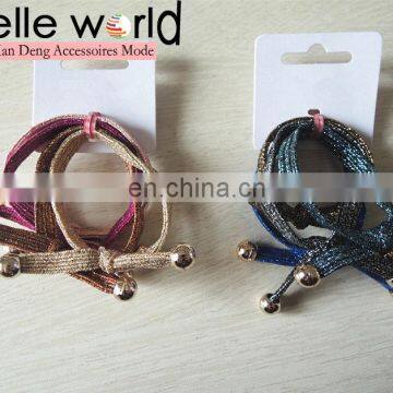 cute glitter girls knot rope colors elastic hair ties bands