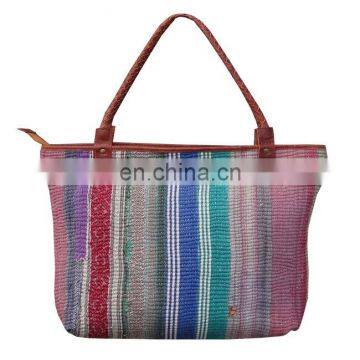 Handmade Indian Vintage Kantha Shopping Bag Sari Kantha Hobo Bag