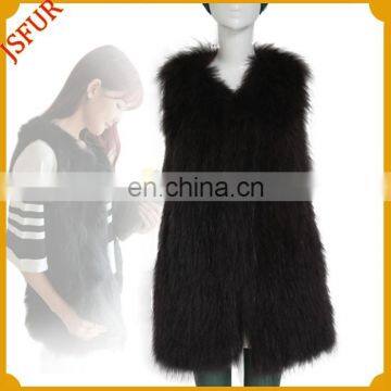 Elegant Classic Style Winter Coat Real Raccoon Fur Women Fur Vest