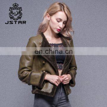 Short payment Lady Overcoat Women Lamb Leather Jacket