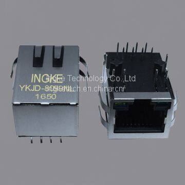 J00-0076NL YKJD-8099NL 10/100 Base-T, AutoMDIX Through Hole RJ45 Magjack  Connectors