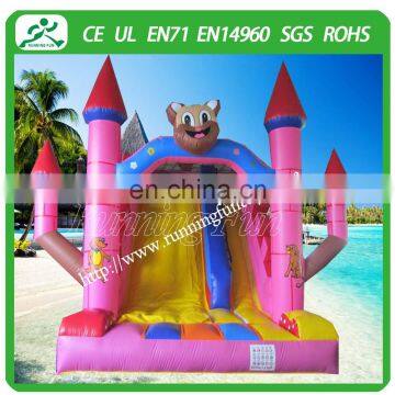 Bounce round water slide/inflatable castle slide for kids